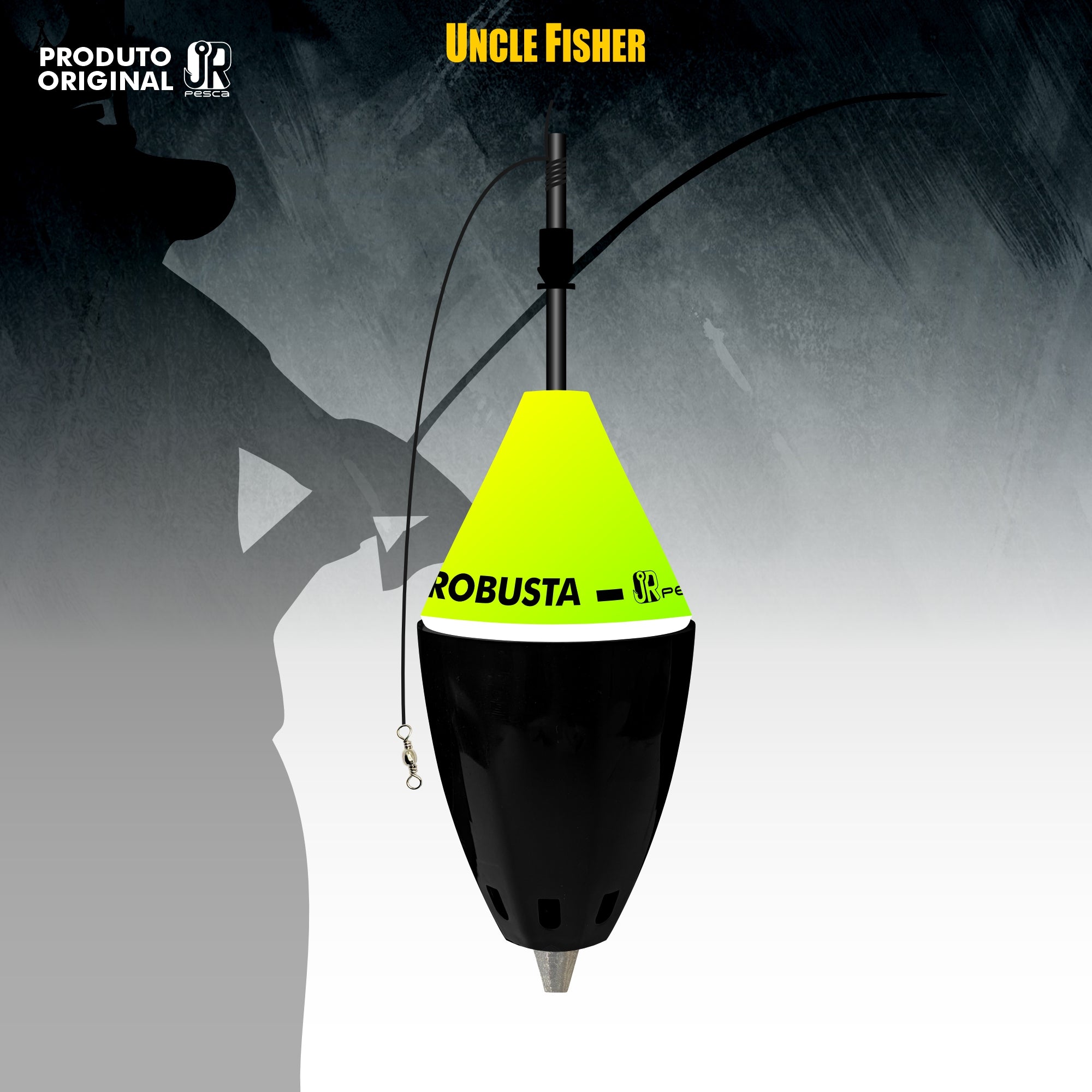 Boia Cevadeira Robusta JR Pesca Copo Preto 65g Amortecedor