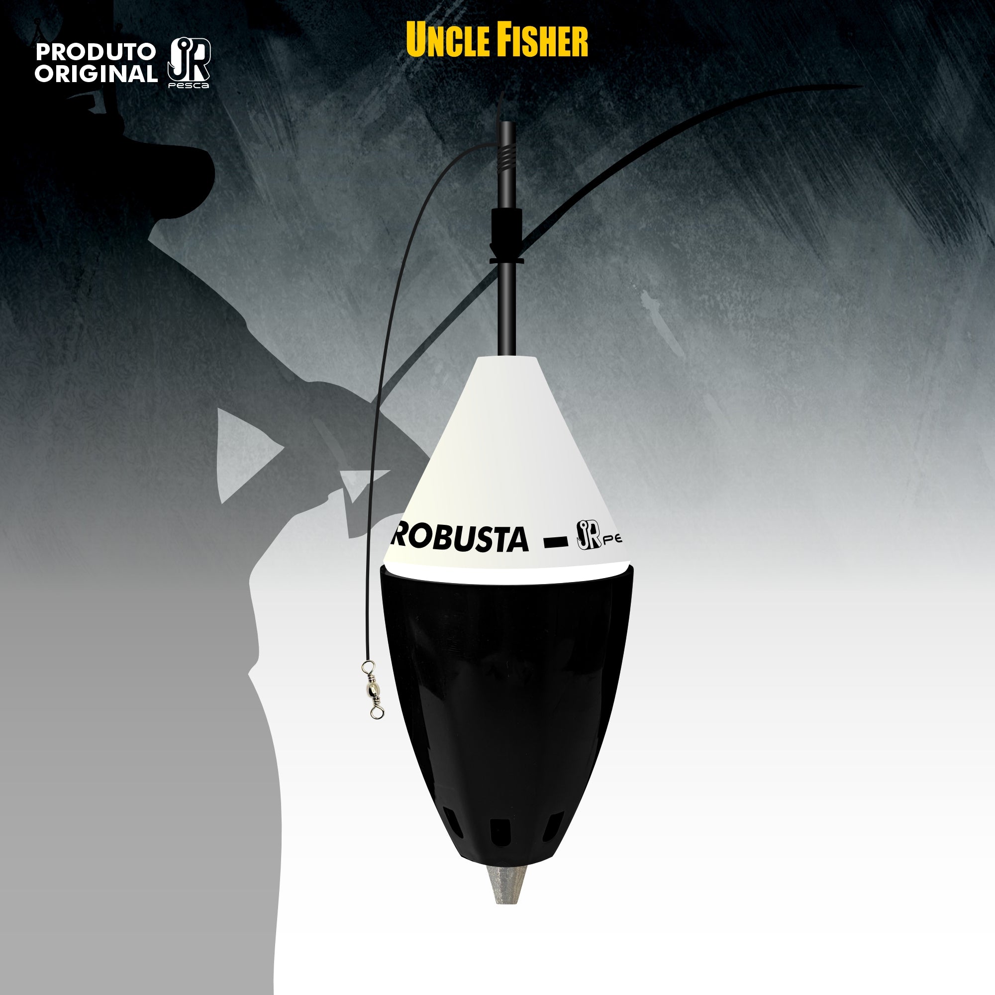 Boia Cevadeira Robusta JR Pesca Copo Preto 65g Amortecedor