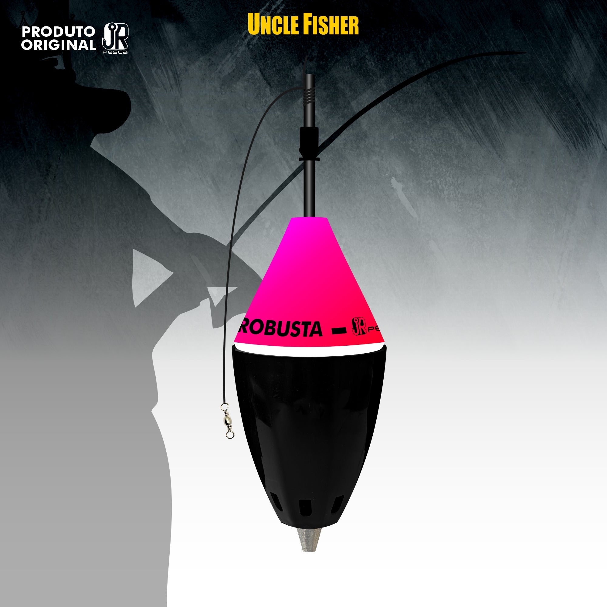 Boia Cevadeira Robusta JR Pesca Copo Preto 65g Amortecedor