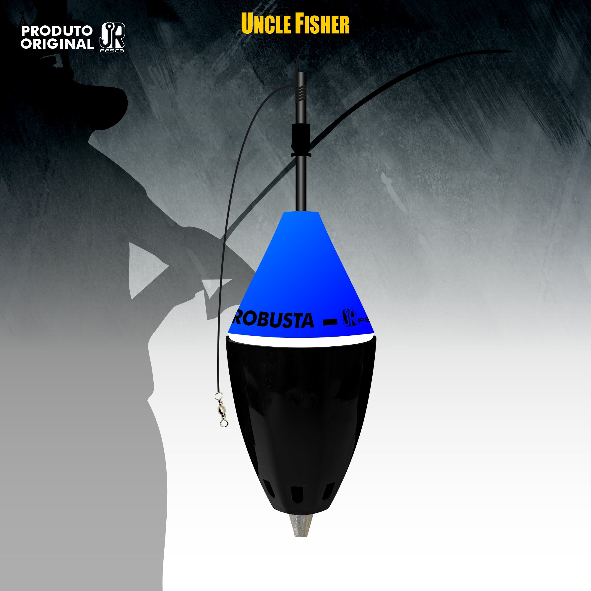 Boia Cevadeira Robusta JR Pesca Copo Preto 65g Amortecedor