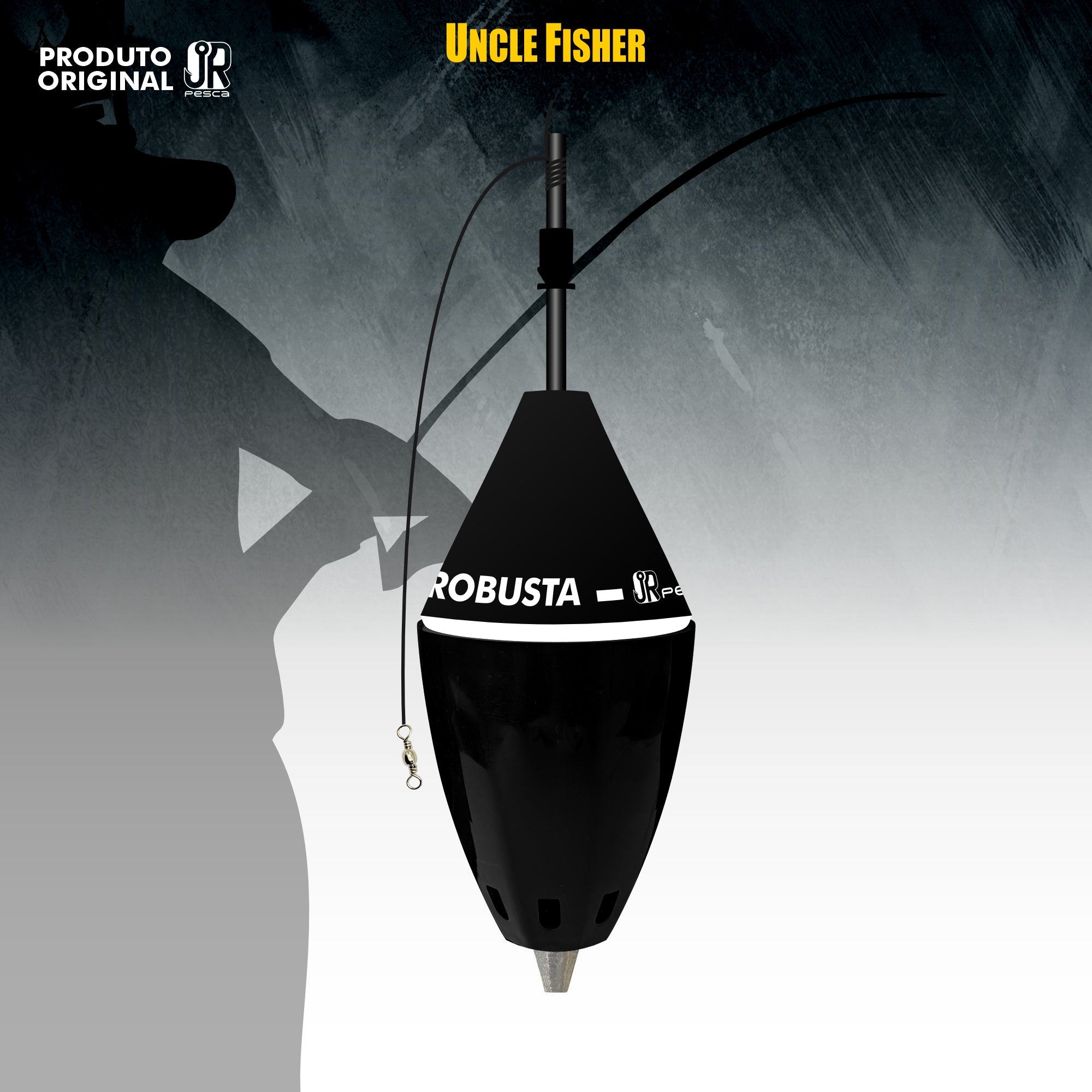 Boia Cevadeira Robusta JR Pesca Copo Preto 65g Amortecedor