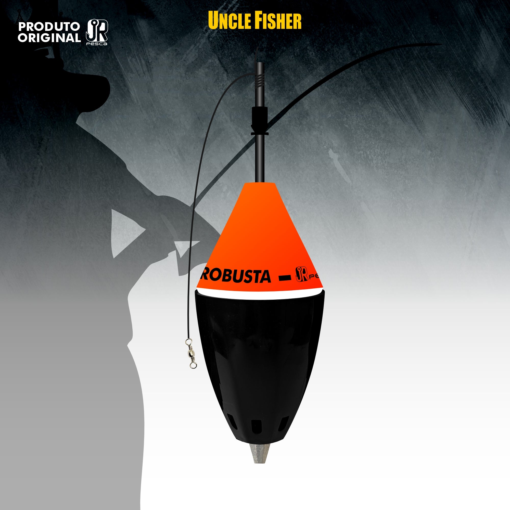 Boia Cevadeira Robusta JR Pesca Copo Preto 65g Amortecedor