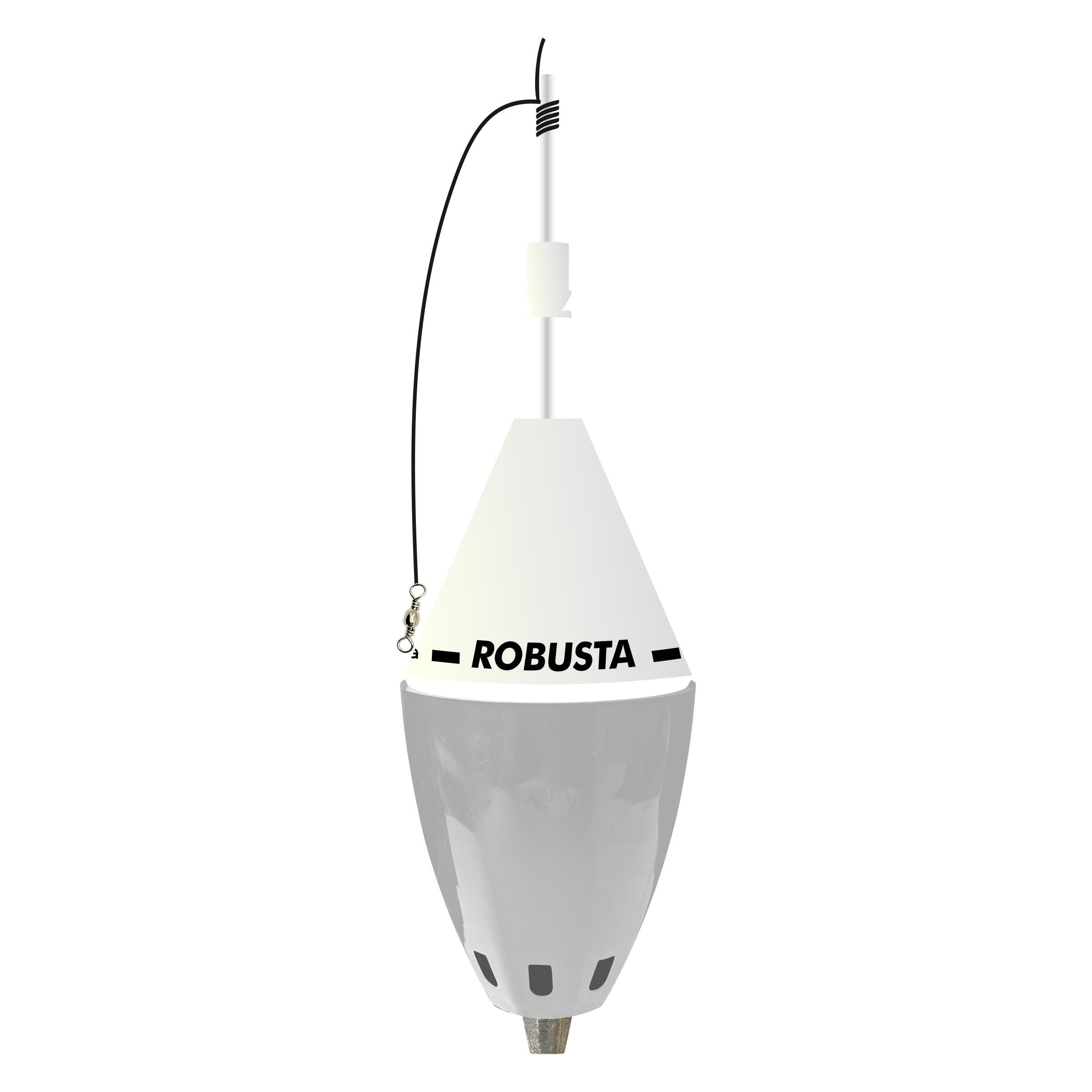 Boia Cevadeira Robusta JR Pesca Copo Branco 65g Amortecedor/Pino